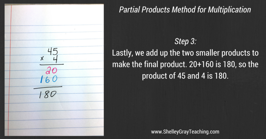 Using The Partial Products Method For Multi Digit Multiplication 