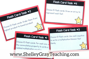 Free task cards for multiplication flash cards