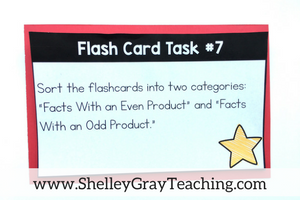 free task cards to use with multiplication flash cards