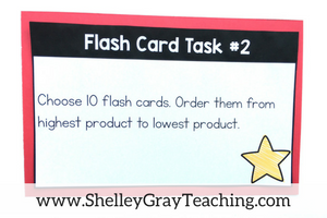 free task cards to use with multiplication flash cards