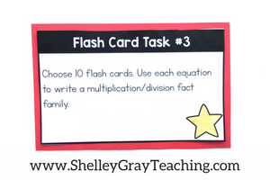 free task cards to use with multiplication flash cards