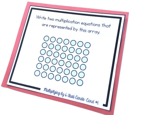 multiplication array task cards
