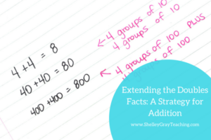 extending the doubles facts addition strategy