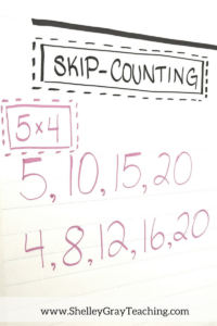 skip counting to represent a multiplication equation