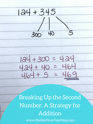 breaking up the second number addition strategy