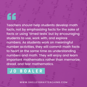 Jo Boaler math quote