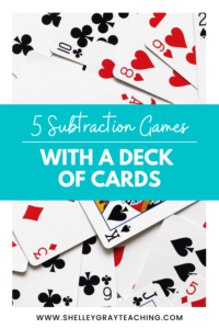 5 Subtraction Math Games with Cards