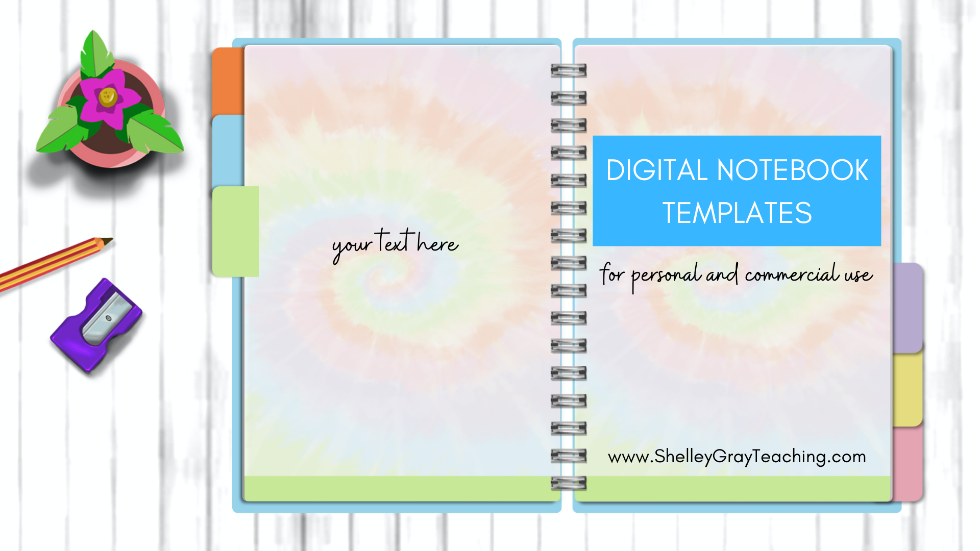 Digital Notebook Templates For Use With Google Slides Personal And Commercial Use Shelley Gray