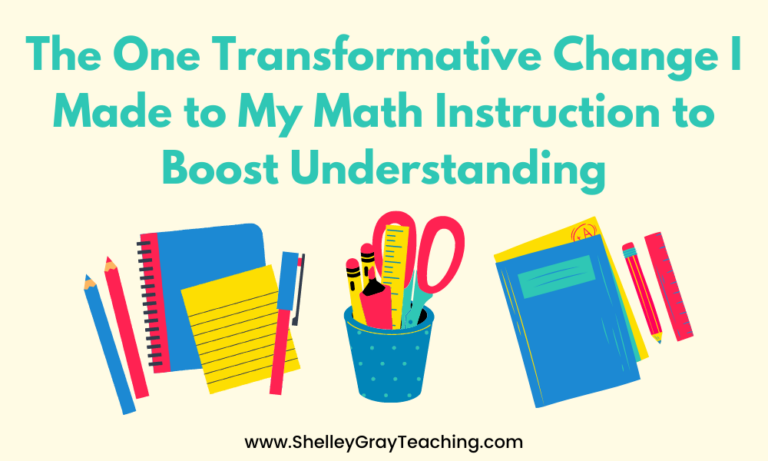 Successfull Change Math The One Transformative Change I Made to My Math Instruction to Boost ...