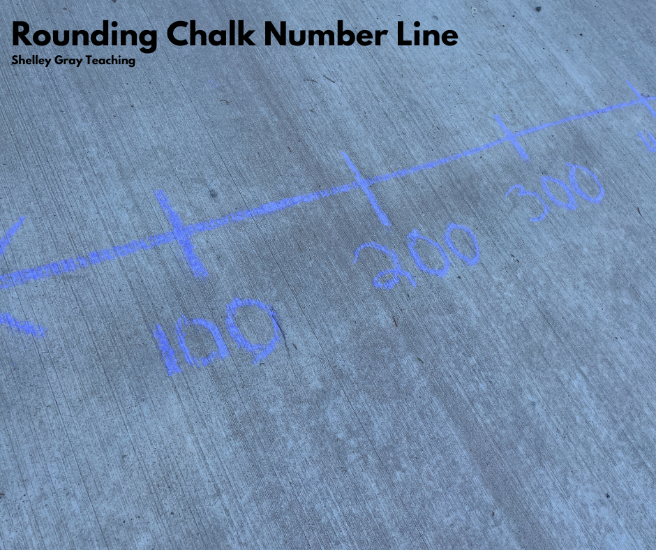 prevent summer slide with a rounding chalk number line 