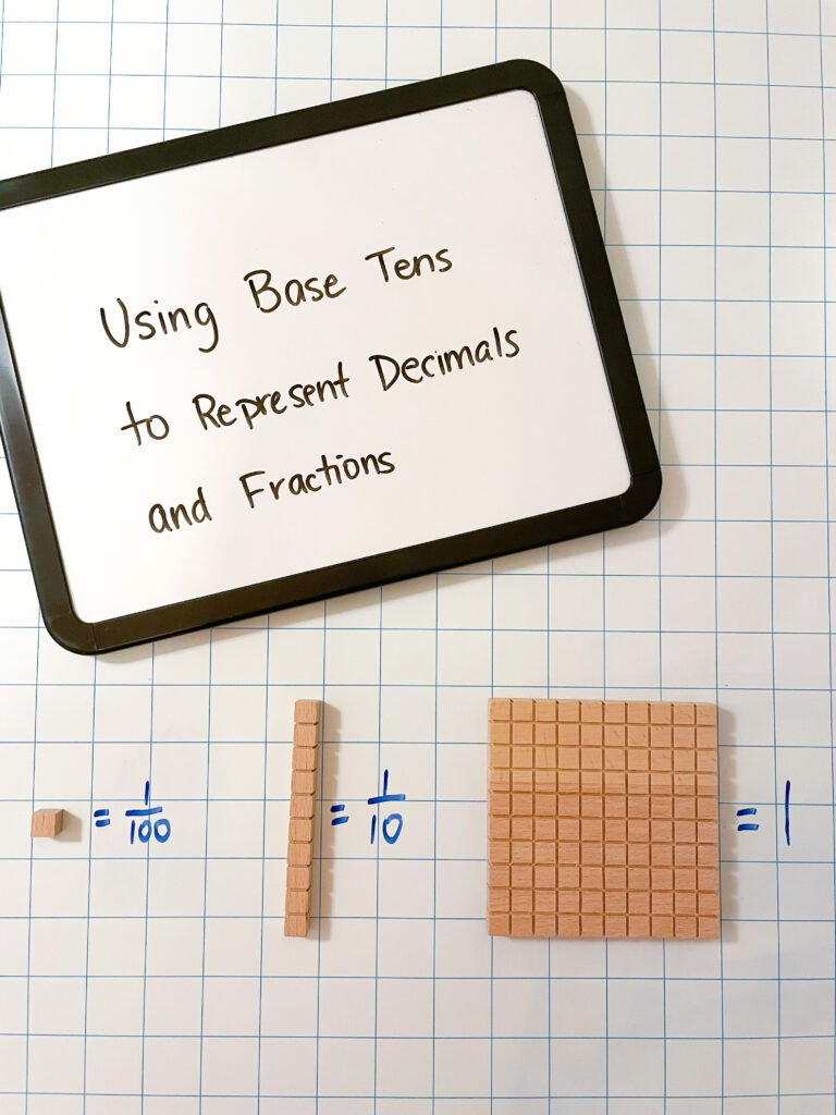 hundredths tenths with base tens