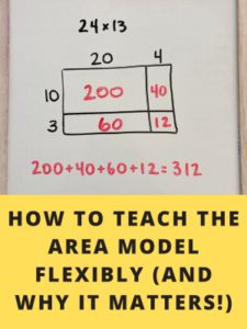 how to teach the area model flexibly