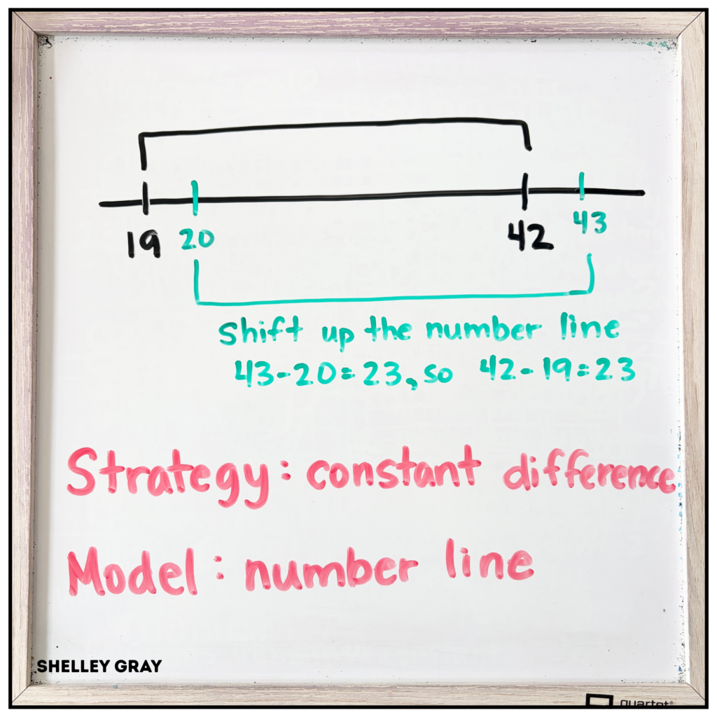 constant difference strategy on a number line